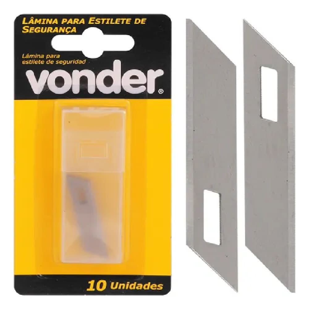 Lâmina Para Estilete de Segurança com 10 Peças 9 mm Vonder