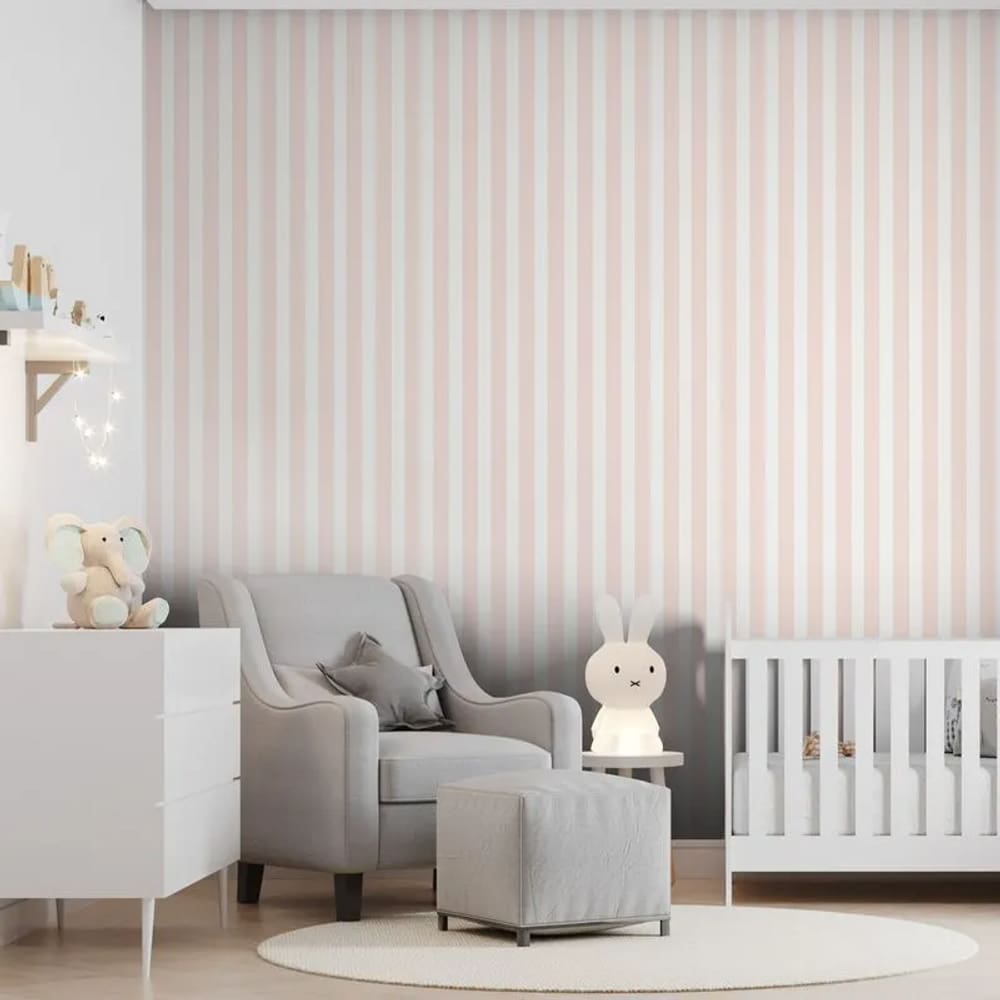 Papel de Parede Revoada Listrado Rosa 4404