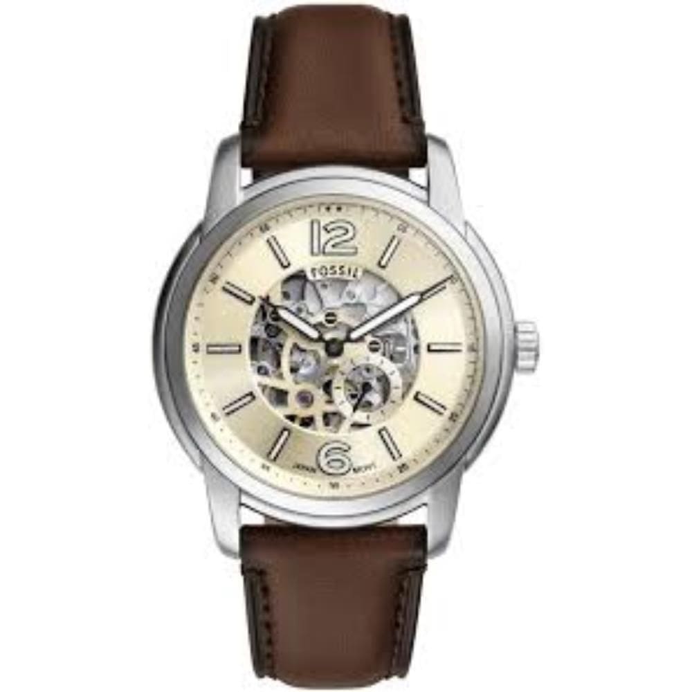 Relógio Fossil Masculino Ref: Me3264/0kn Automático Esqueleto Prateado