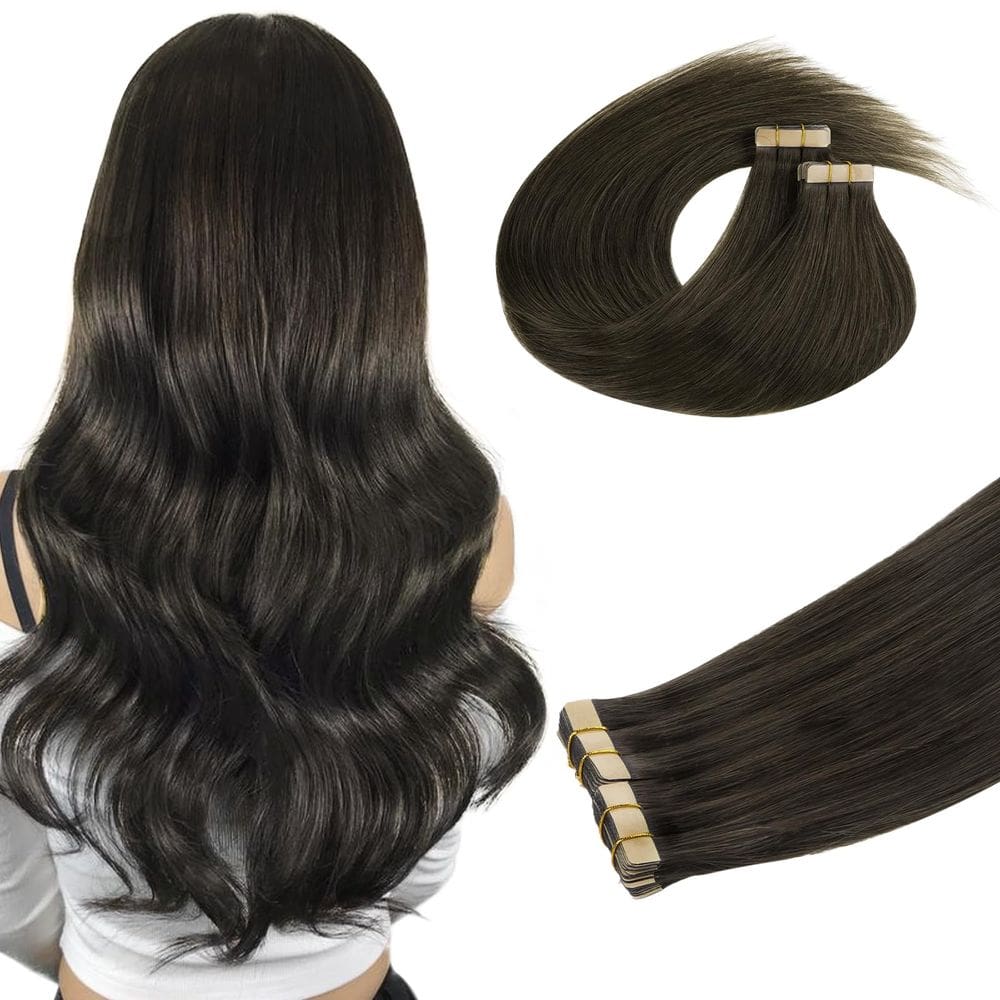 Extensões de cabelo DOORES Real Human Hair Mocha Brown 50cm
