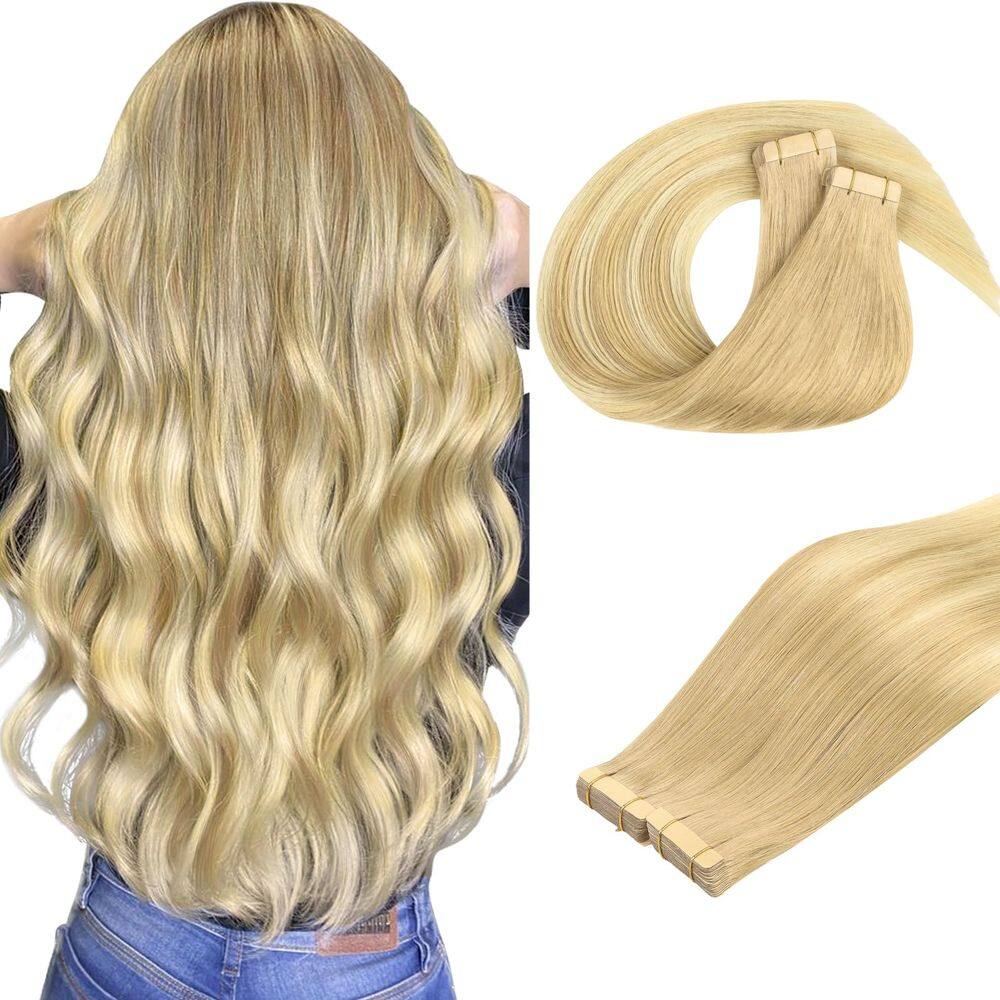Fita adesiva em extensões de cabelo DOORES Drity Blonde Platinum 100g