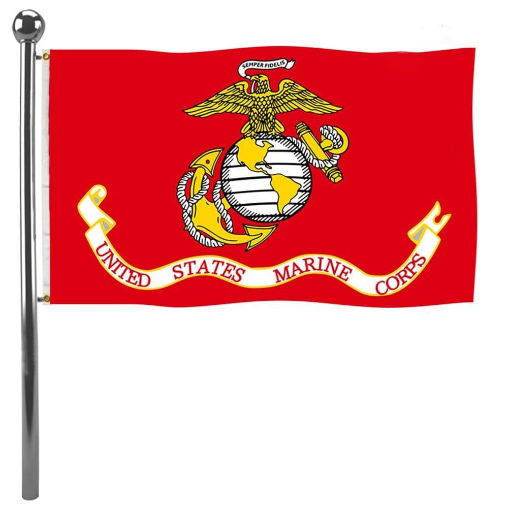 Bandeira Jayus bordada do Corpo de Fuzileiros Navais dos EUA 90x150cm Nylon 340D