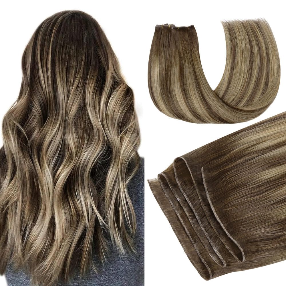 Extensões de cabelo GOO GOO Genius Weft Human Hair 14 polegadas 80g
