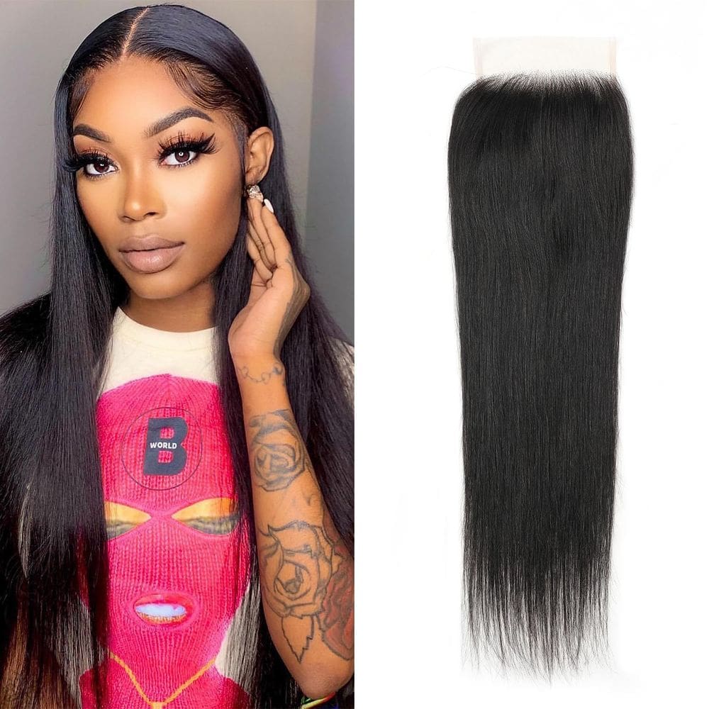 Fecho FEHOKA HD Lace 24 cm reto 4x4 100% cabelo humano