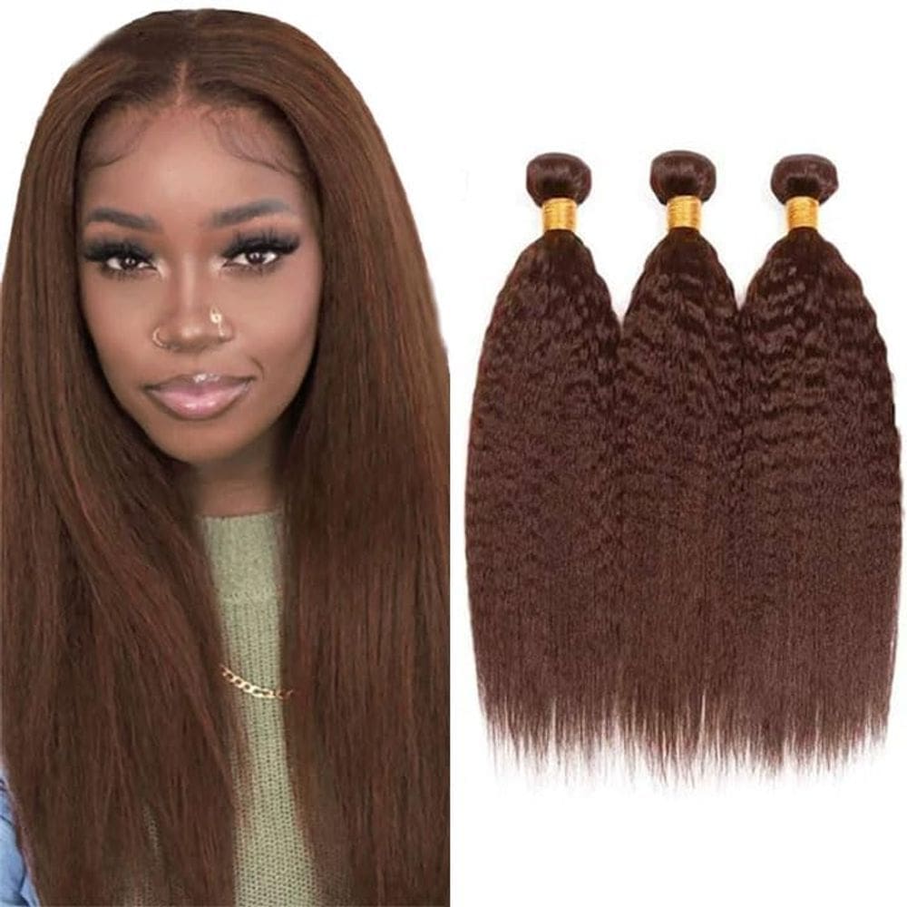 Pacotes de cabelo Giginger Brazilian Human 40 45 50cm Chocolate Brown