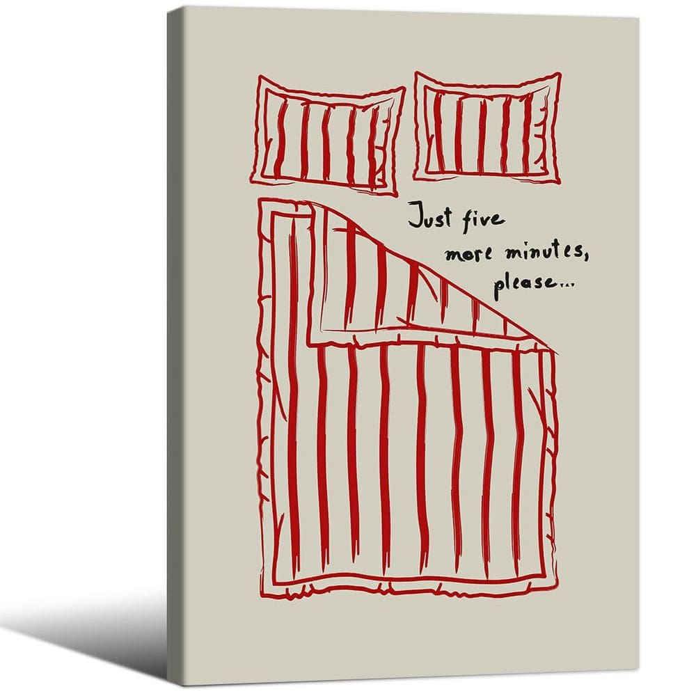 Pôster em tela Lmuwecno Fun Quotes Mid Century Red Line 40x60cm