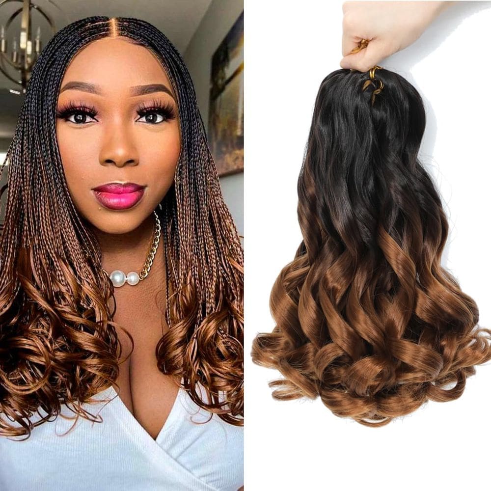 Braiding Hair GetMaige French Curl 30 cm, 8 pacotes para mulheres negras