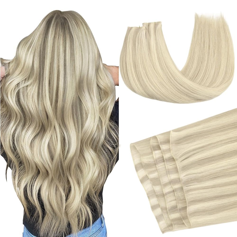 Extensões de cabelo GOO GOO Genius Weft Human Hair 14 polegadas 80g