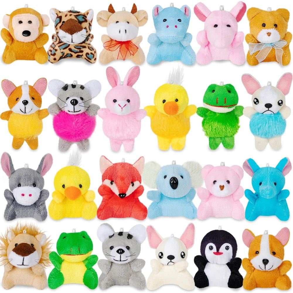 Animais de pelúcia Sofier Mini, pacote com 24 lembrancinhas de festa e brinquedos infantis