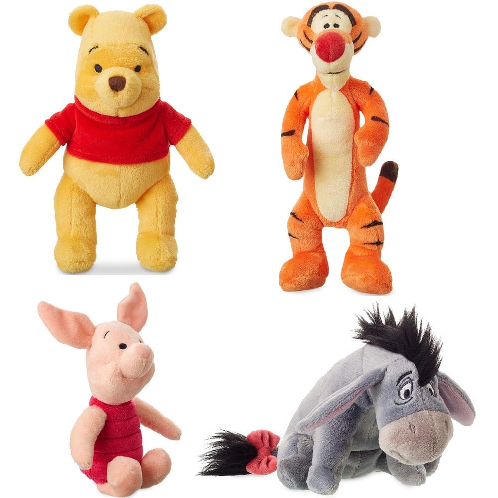 Conjunto de bonecas de pelúcia Winnie The Pooh autêntico da Disney Store