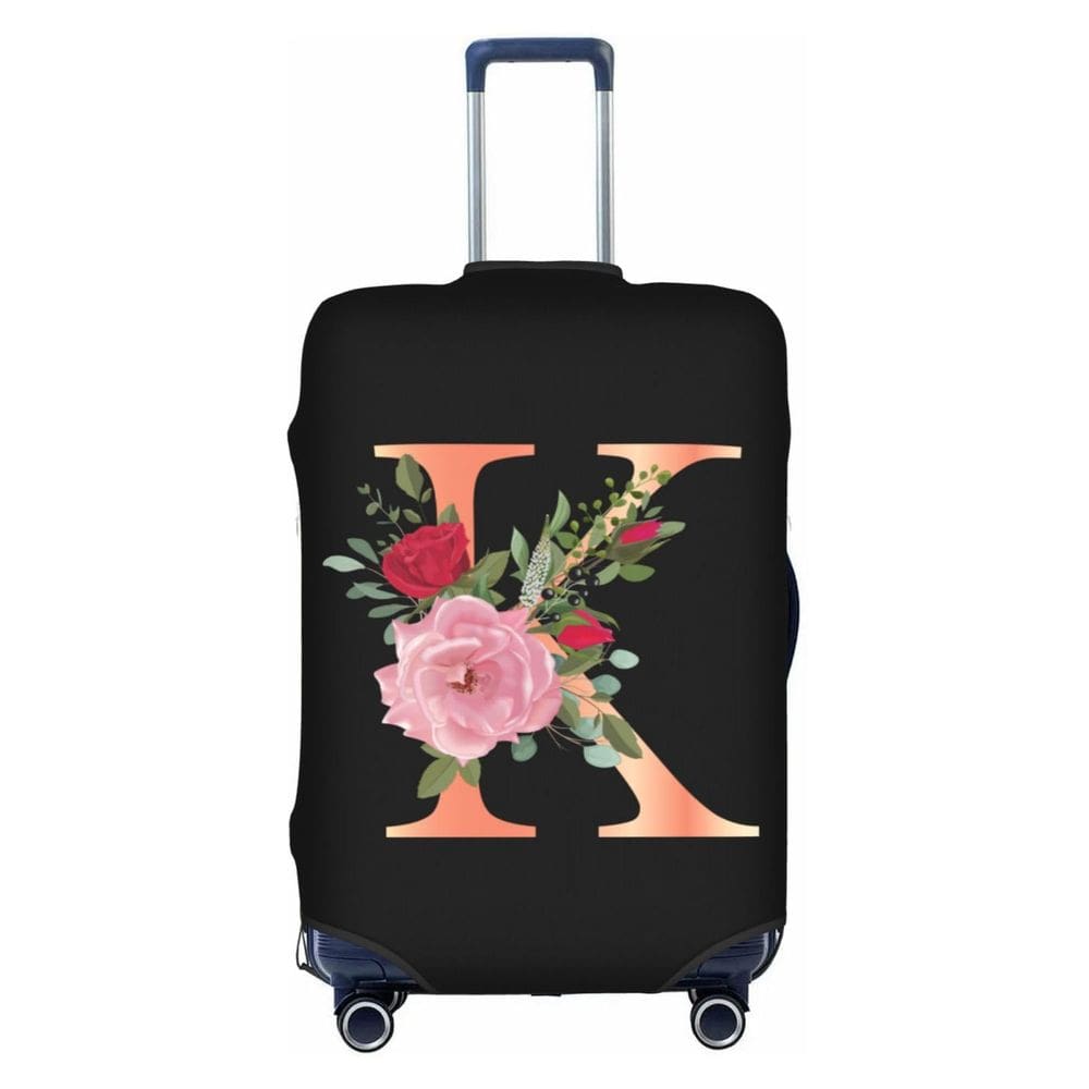 Capa de bagagem Wansin Floral Letter K tamanho XL para mala de 29-32 polegadas
