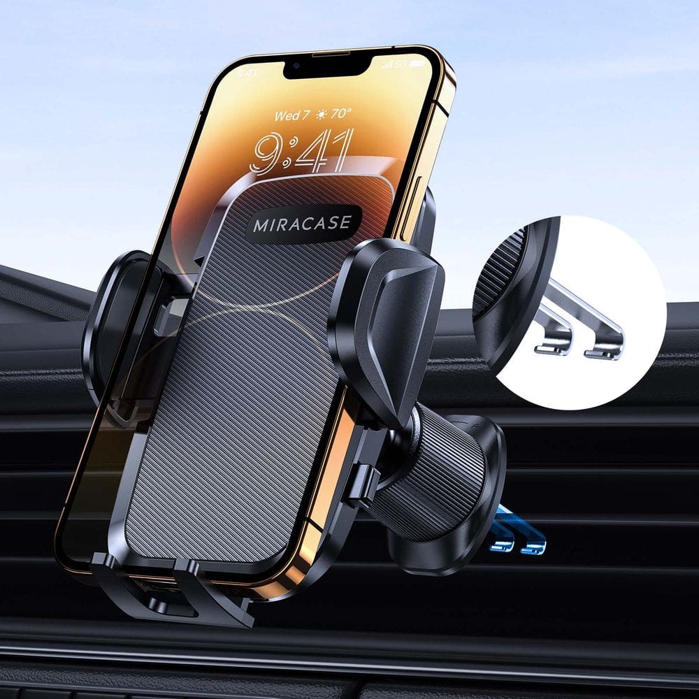 Suporte de telefone Miracase para carro Air Vent Universal Black