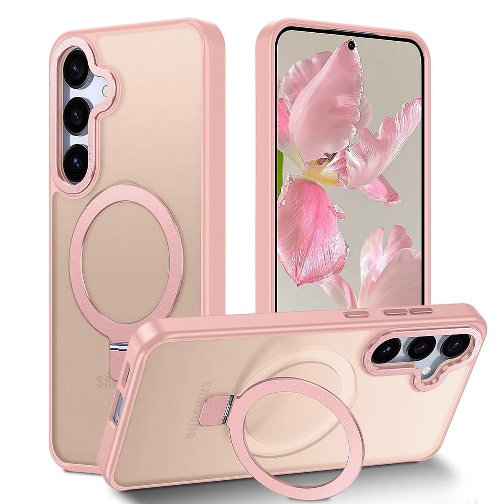 Capa de telefone STERKER Magnetic Ring Stand Samsung Galaxy S25 rosa