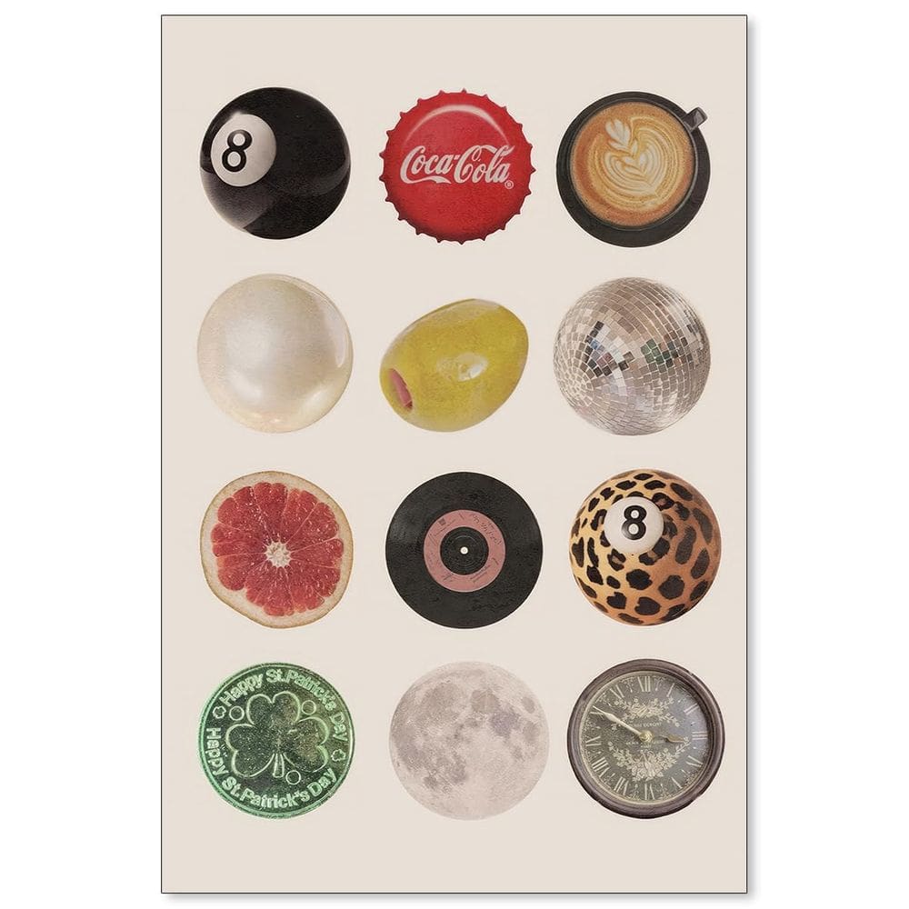 Pôster de arte de parede em tela Vintage Lucky 8 Ball Retro 40x60cm