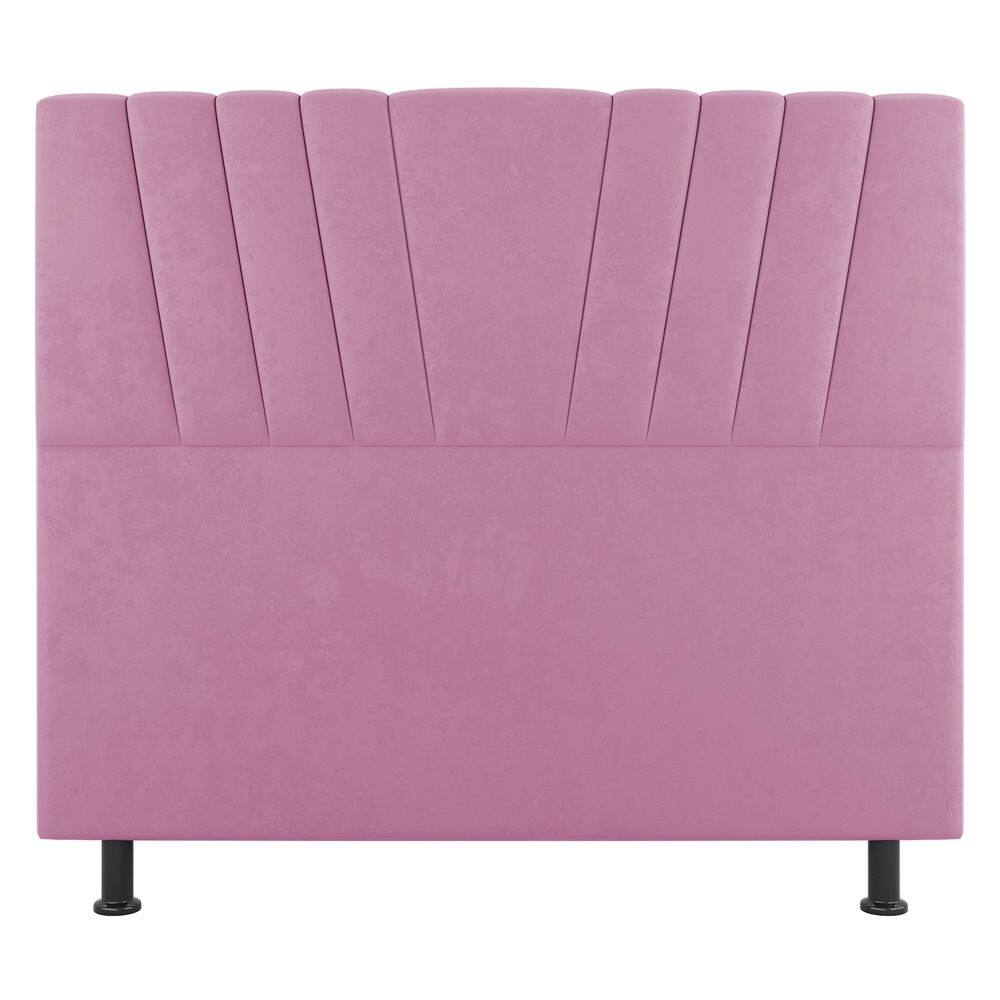 Cabeceira Cama Box Casal Dublin 140cm Suede Rosa - Abmaza