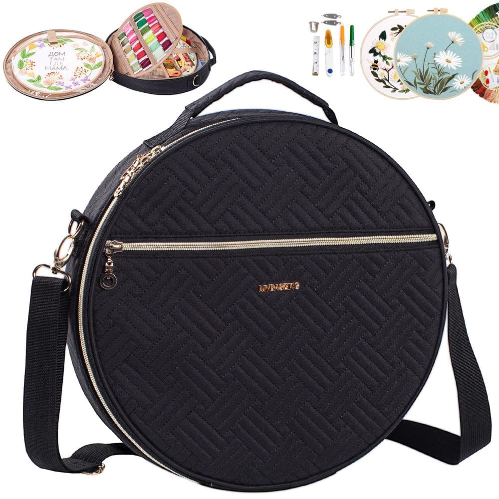 Bolsa de armazenamento de bordado Bolsa de bordado redonda MYBAGZING
