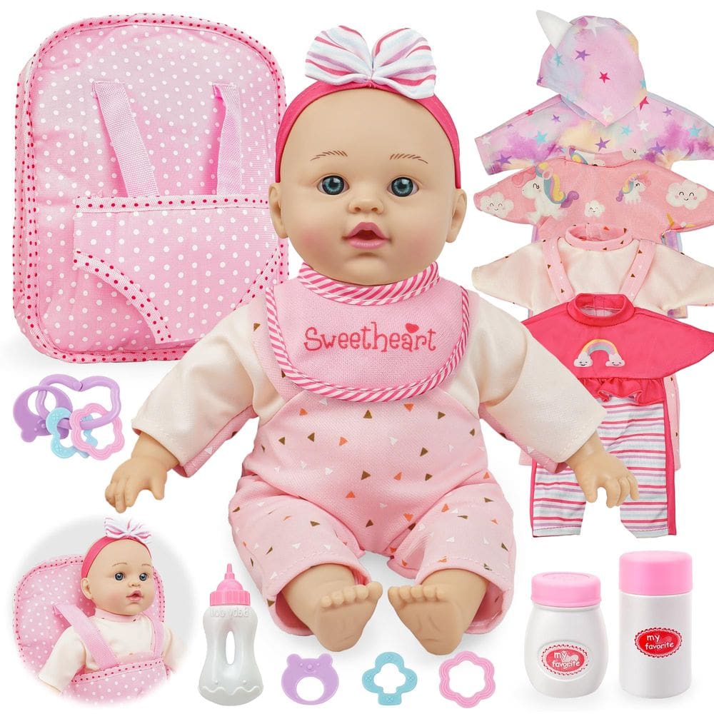Boneca de corpo macio SMILESSKIDDO 30 cm com mochila e roupas