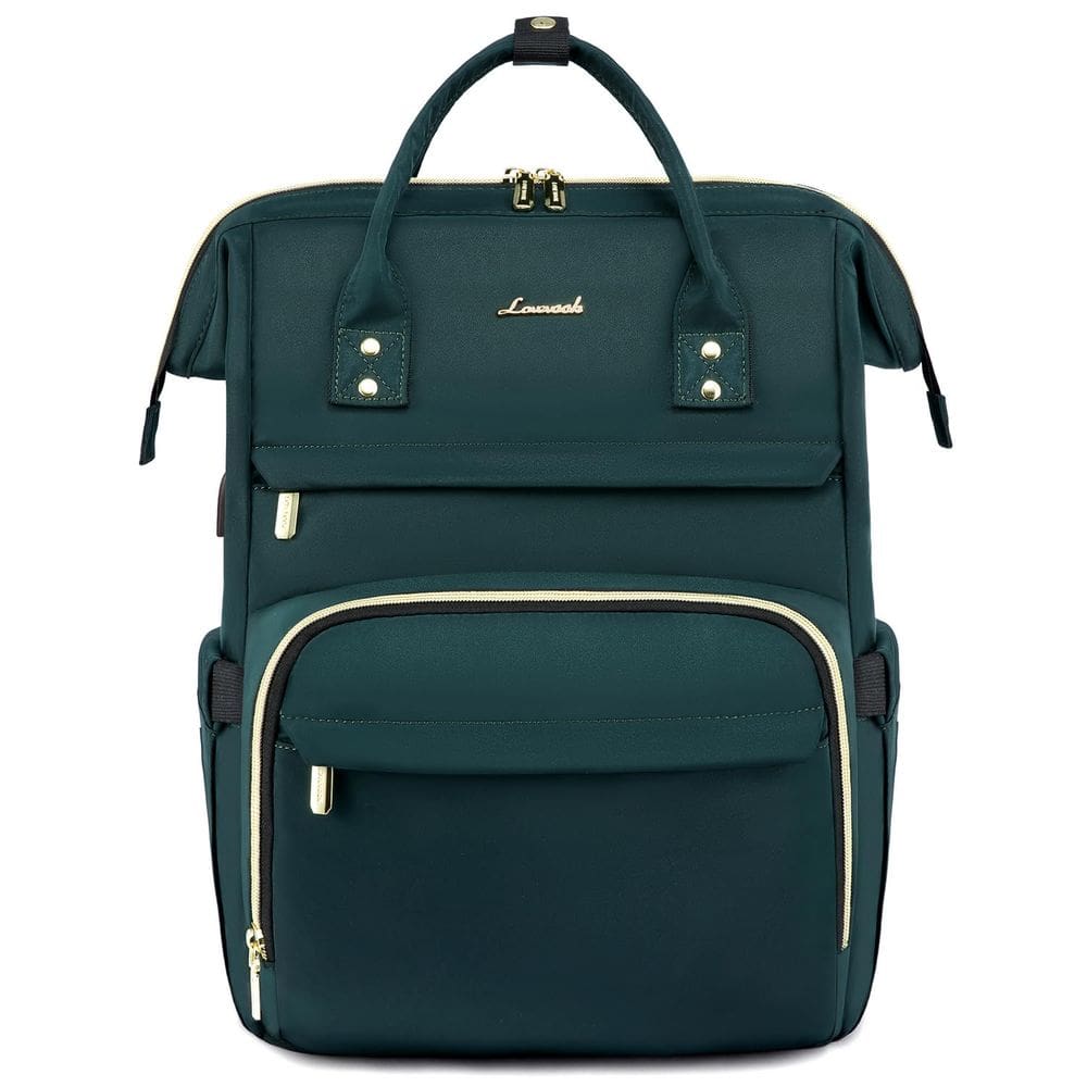 Mochila LOVEVOOK College Laptop 15,6" impermeável verde escuro