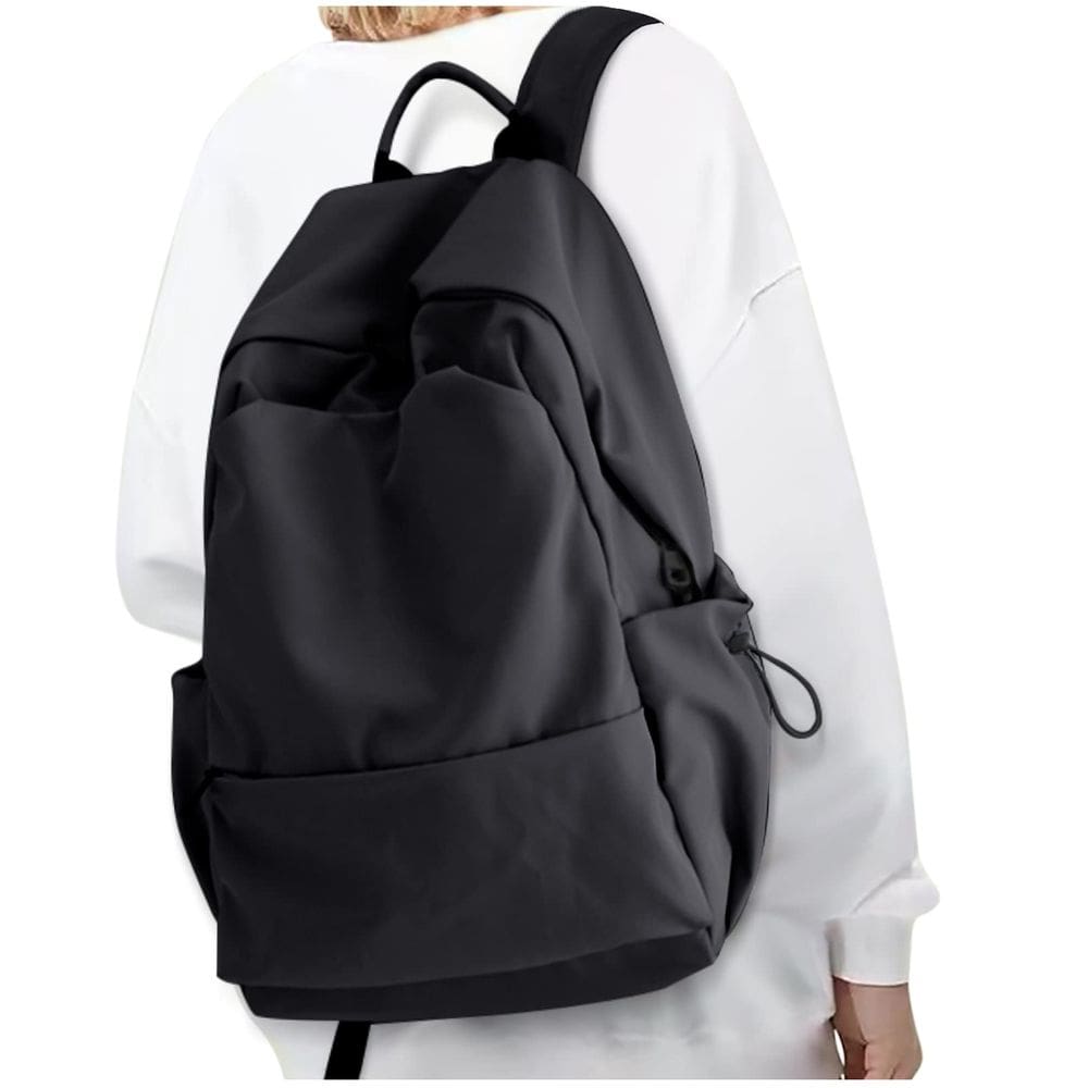 Mochila Coofay preta impermeável para mulheres e homens
