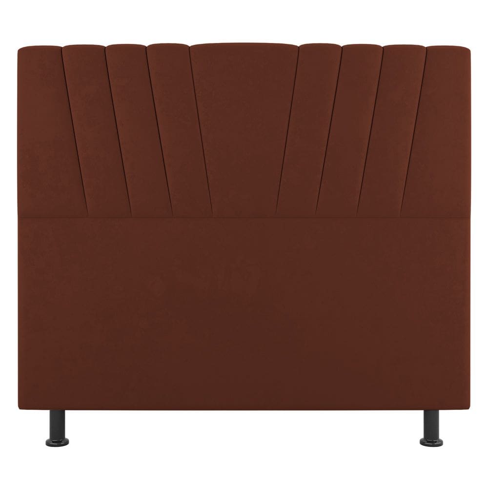 Cabeceira Cama Box Casal Queen Size Dublin 160cm Suede Terracota - Abmaza