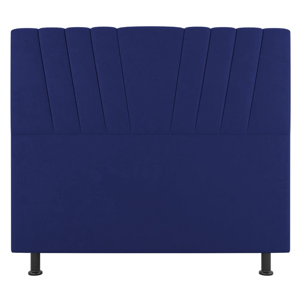 Cabeceira Cama Box Casal Dublin 140cm Suede Azul - Abmaza