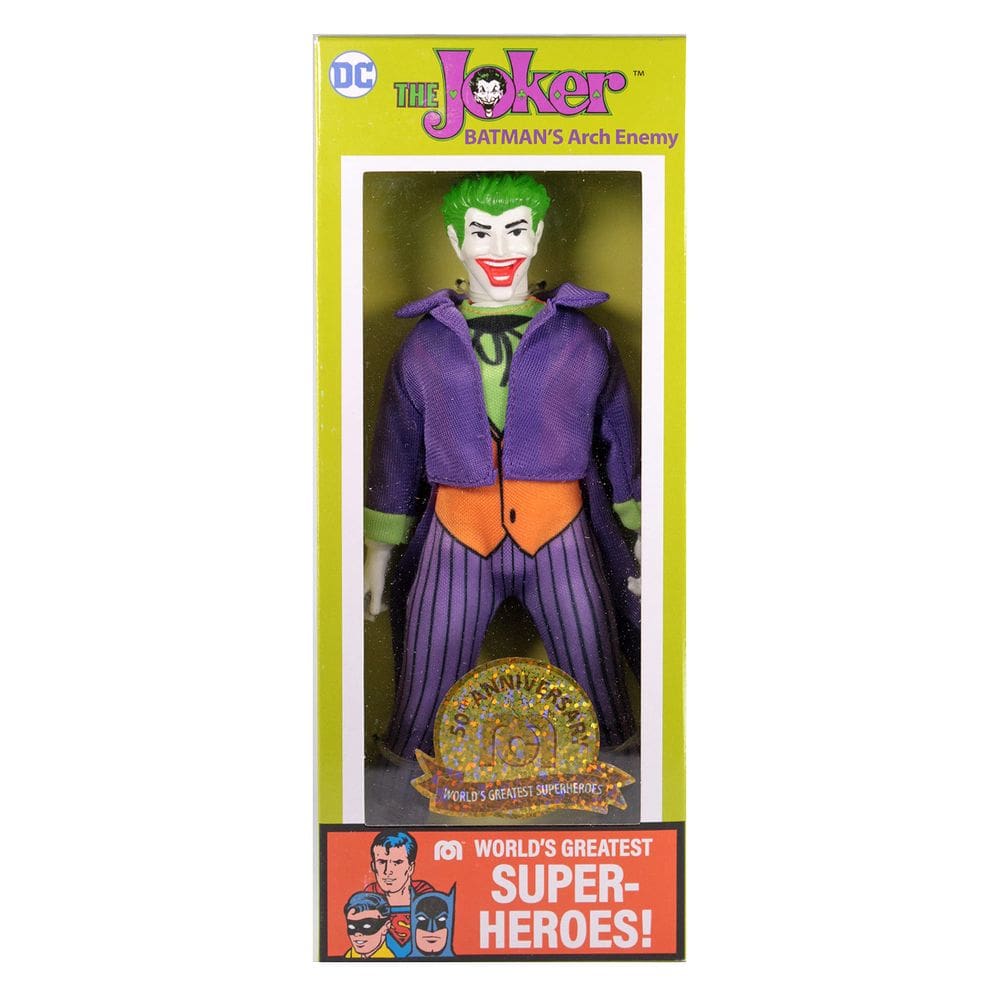 Boneco de ação Mego DC Joker 50º aniversário 20 cm 26 pontos