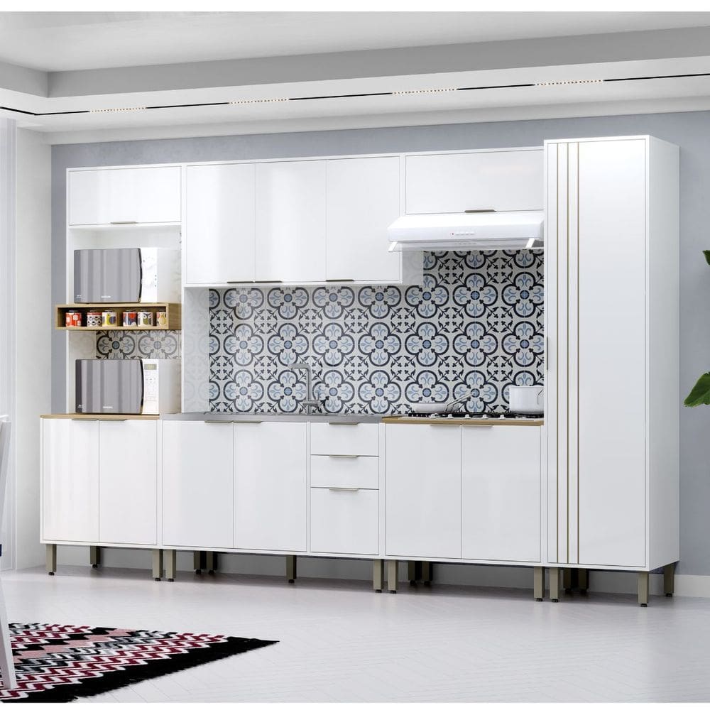 Cozinha Modulada Completa 6 peças Vick Branco