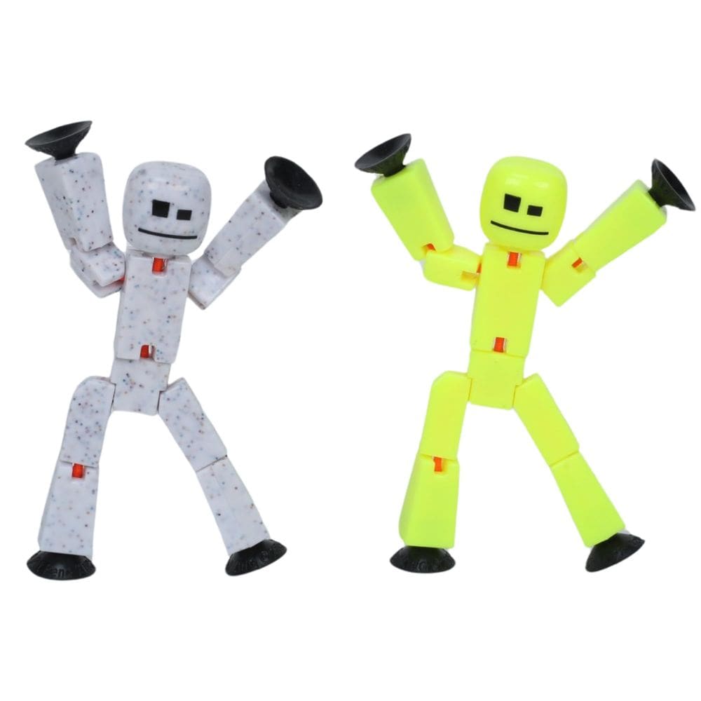 Pacote duplo de bonecos de ação Zing StikBot com aplicativo Stop Motion