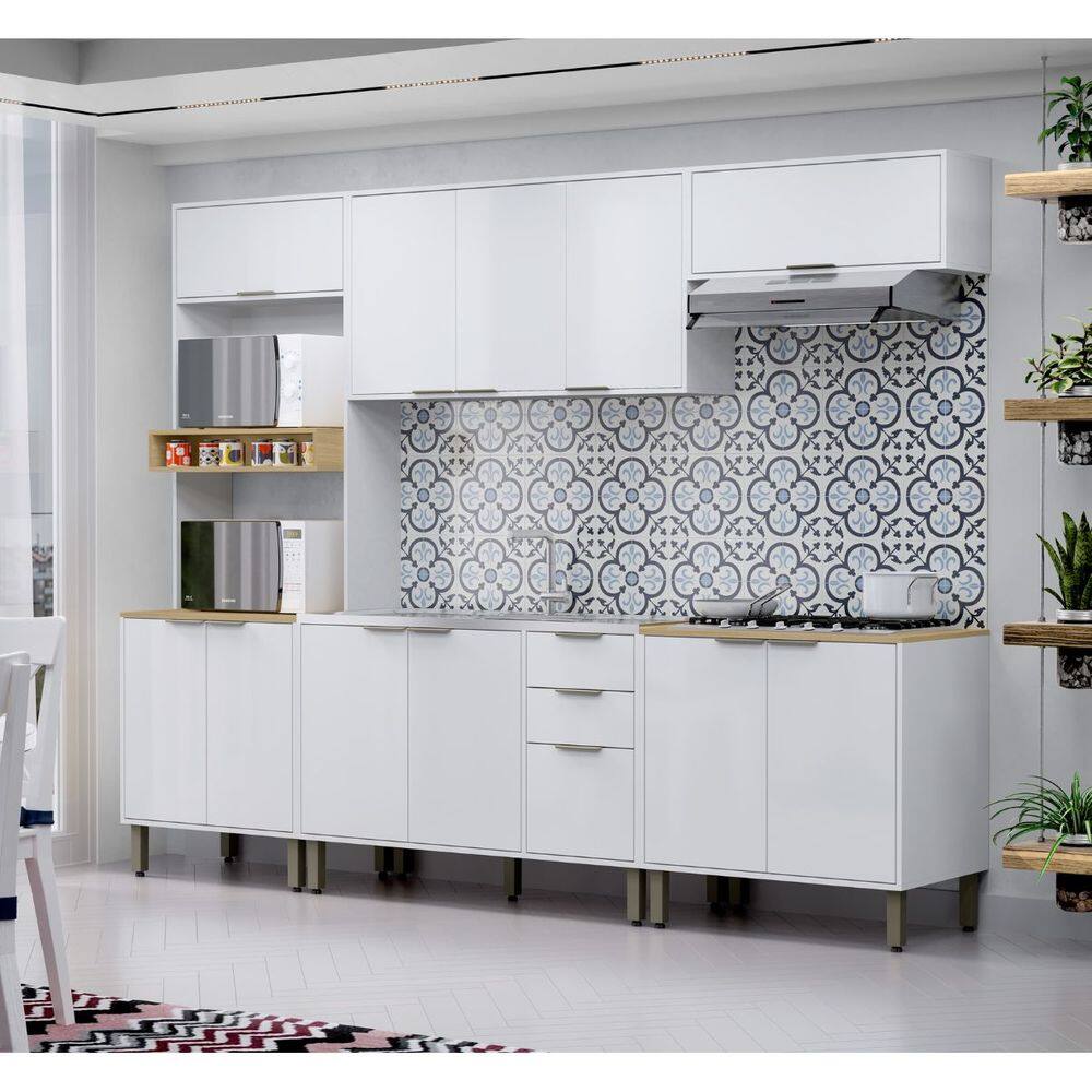 Cozinha Modulada Completa 5 peças Vick Branco