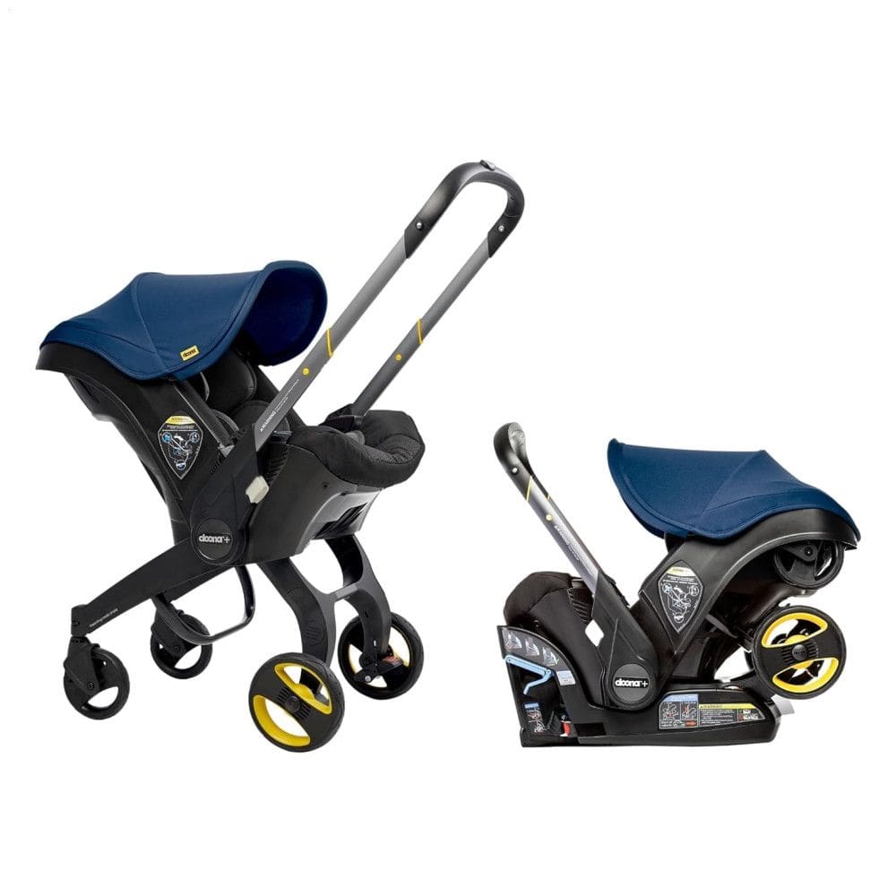 Cadeira de Bebê para Carro 2 em 1 com Rodas para Transporte e Cinto Reforçado, Ideal para Recém Nascidos, DOONA, Azul