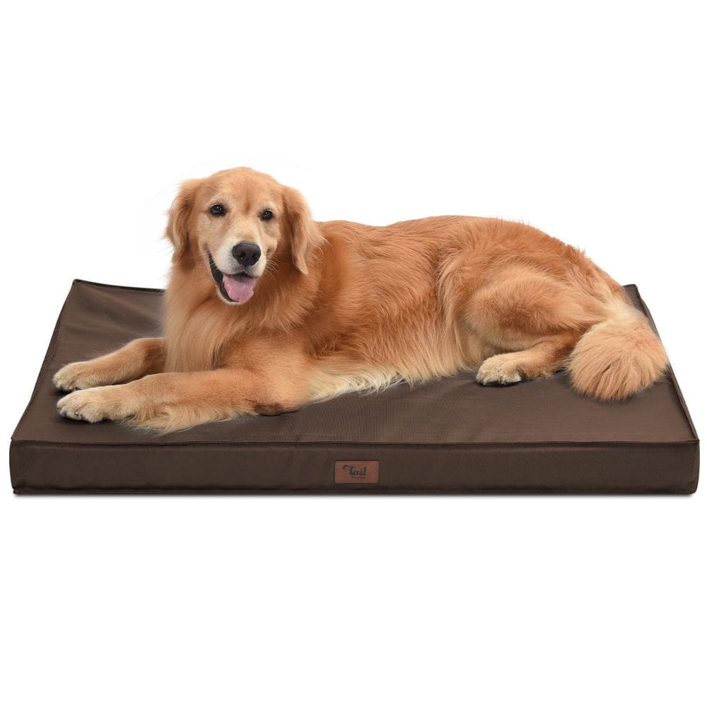 Dog Bed Tail Stories Outdoor All Weather XL Waterproof Brown