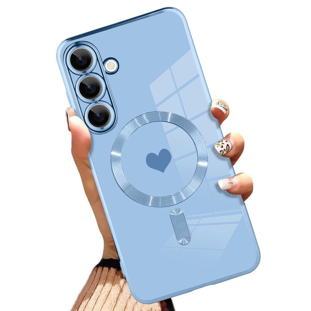 Capa de telefone AIGOMARA Magnetic para Samsung Galaxy S25 Plus azul