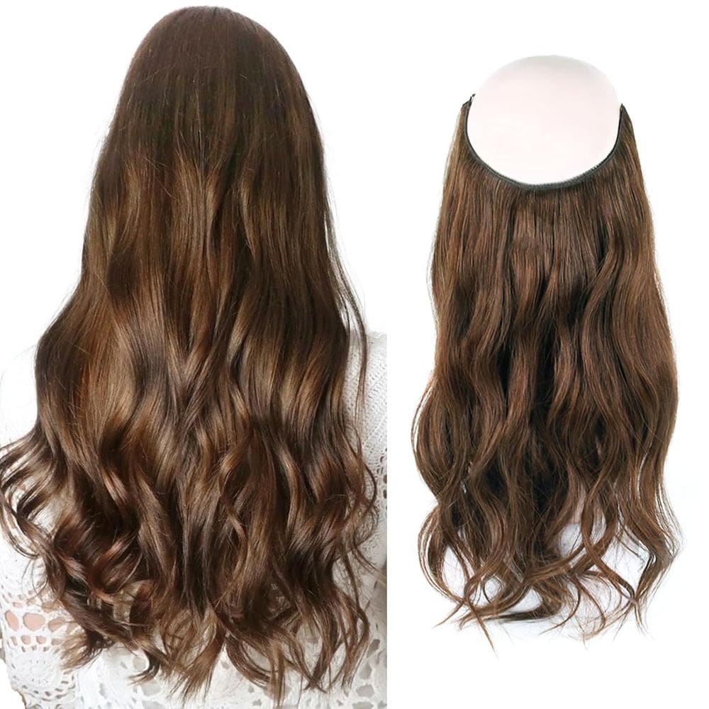 Extensões de cabelo Sassina Invisible Wire Real Human Hair 70g