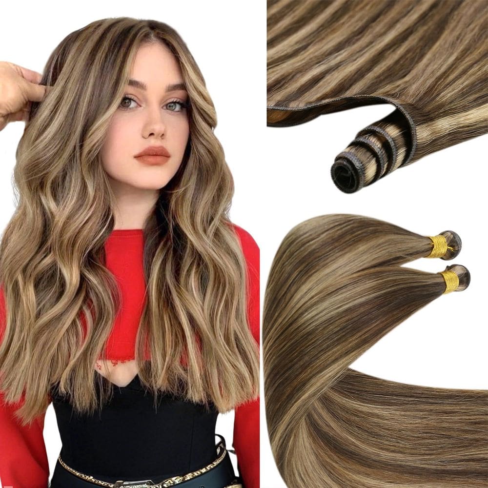 Extensões de cabelo Sunny Hair Genius Weft Brown 60cm Remy Hair