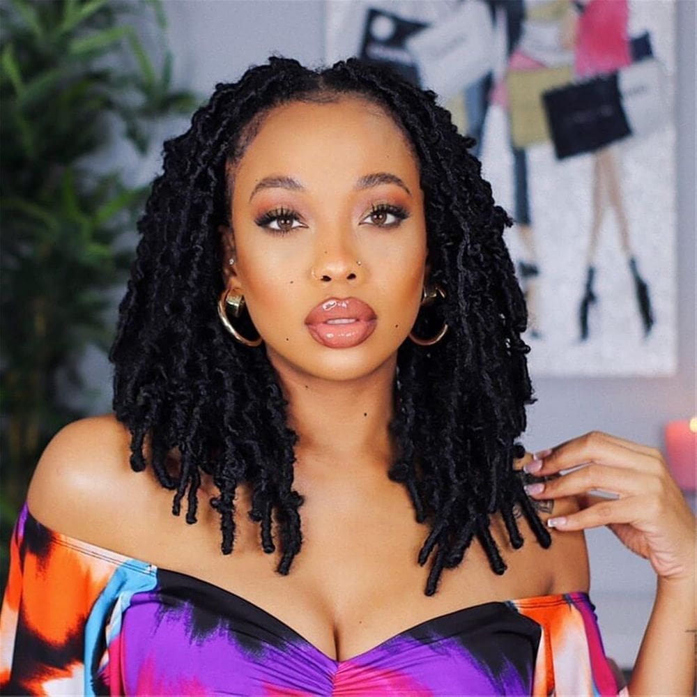 Cabelo de crochê ToyoTress Butterfly Locs 14 polegadas marrom escuro