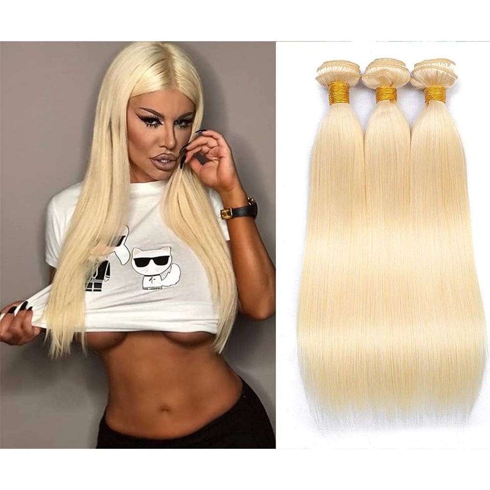 Pacotes de cabelo Gzorouzr 613 Straight 100% Virgin 8A 28cm x3