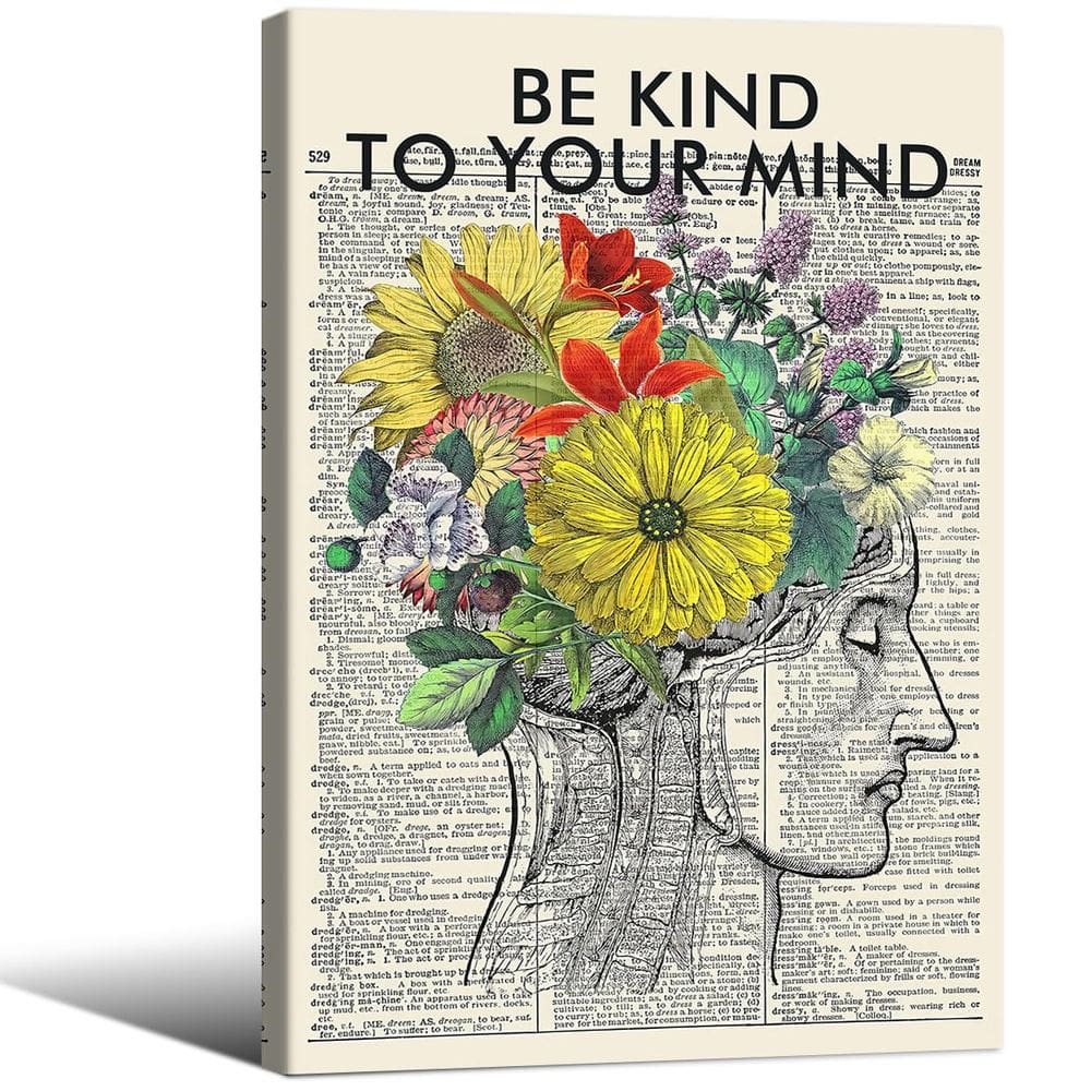 Impressão de pôster Be Kind To Your Mind Mental Health 40x60cm
