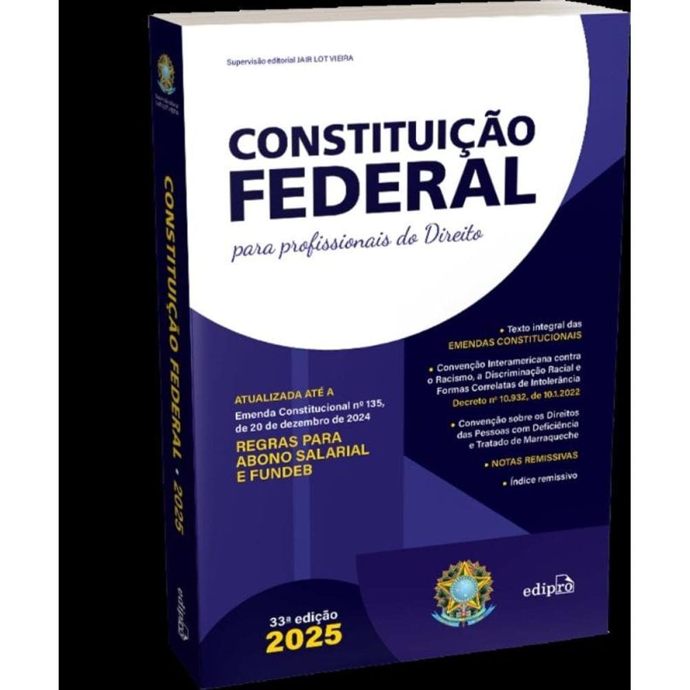 Constituição Federal 2025 Para Profissionais Do Direito