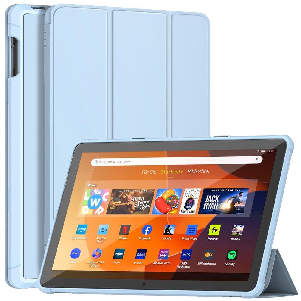 Capa para tablet DJ&RPPQ Fire HD 10 (13ª geração, 2023) com suporte triplo
