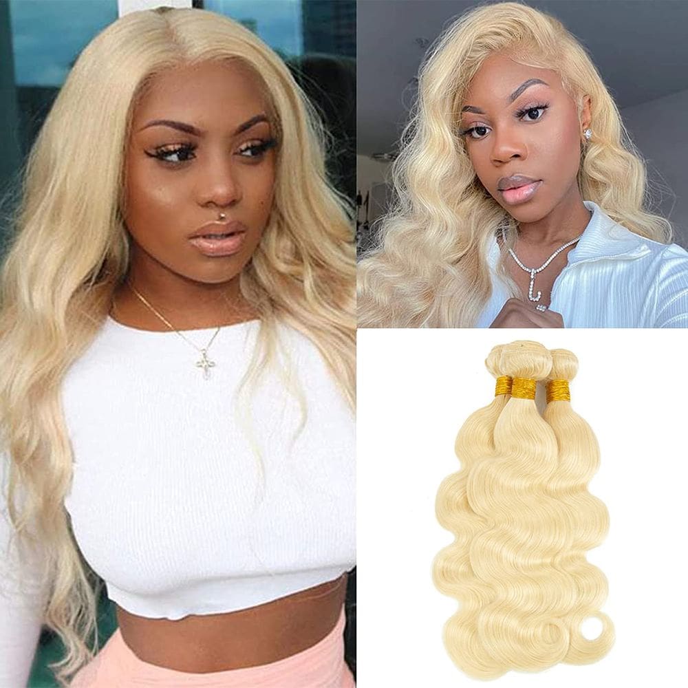 Pacotes de cabelo GZorouzr 613 Body Wave 100% virgem 18 cm 3 pacotes
