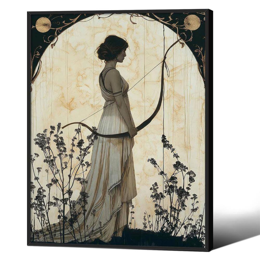 Pôster de arte de parede em tela Vintage Greek Mythology Artemis 30x40cm
