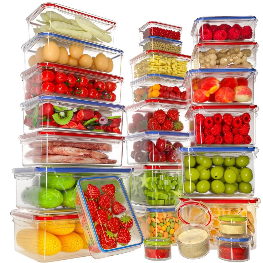 Conjunto hermético de 52 peças para recipientes de armazenamento de alimentos AdanzSt 2.5L