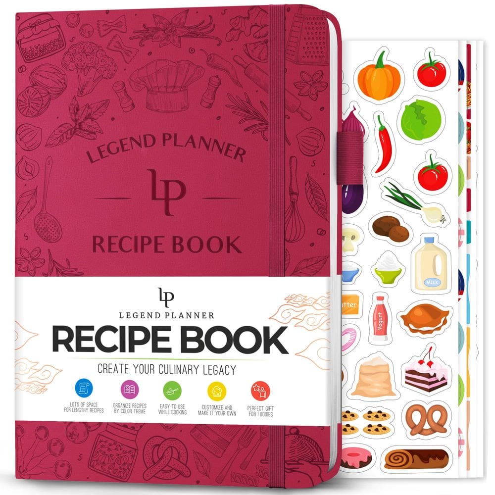 Livro de receitas Legend Planner Hardcover A5 Hot Pink