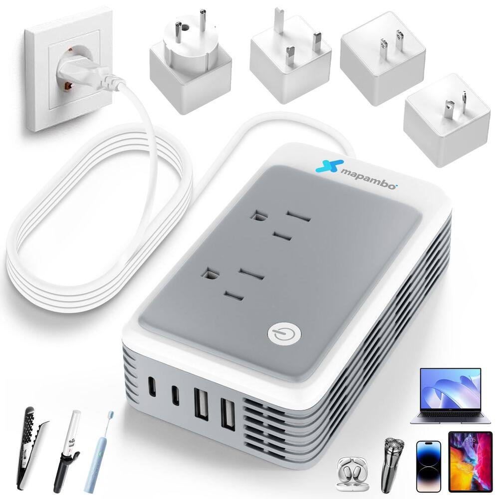 Conversor de tensão Mapambo 220V a 110V 300W para viagens pela Europa