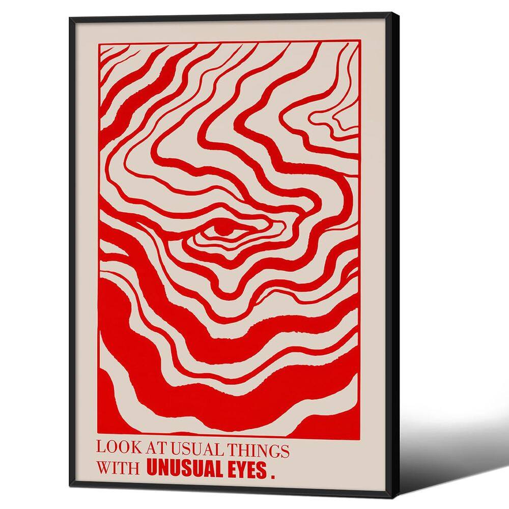 Arte de parede em tela Medpol Retro Red Abstract Eye 40x60cm