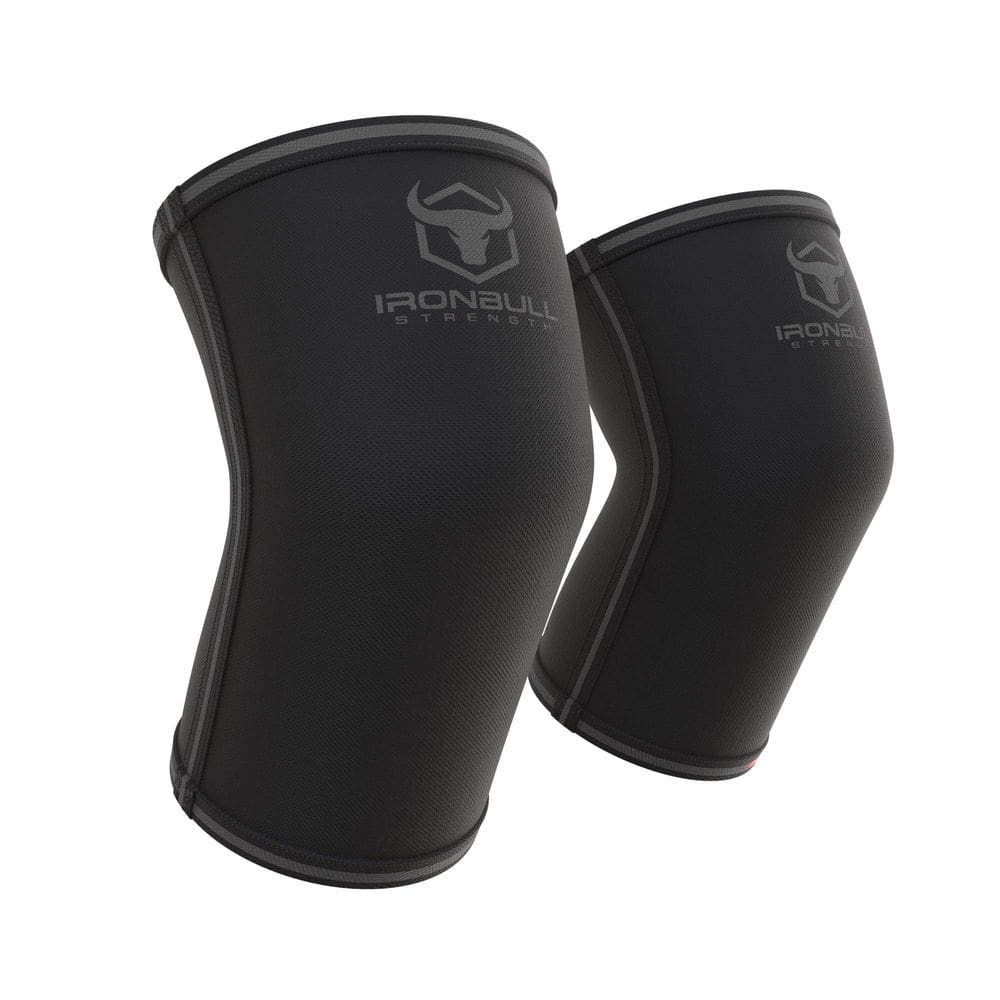 Mangas de cotovelo Iron Bull Strength de 5 mm de neoprene (1 par) pretas