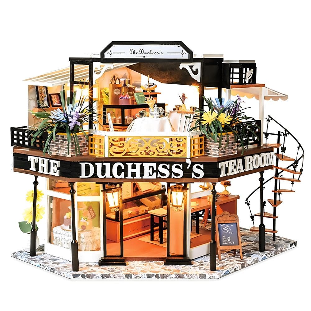 Kit de casa de bonecas em miniatura DIY Spilay The Duches`s Tea Room K68