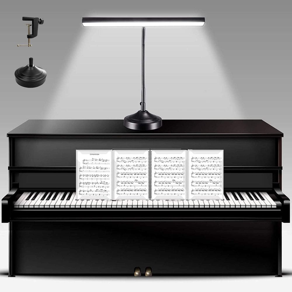 Luz de piano NovoLido 2 em 1 LED de 10 W para piano grande/vertical