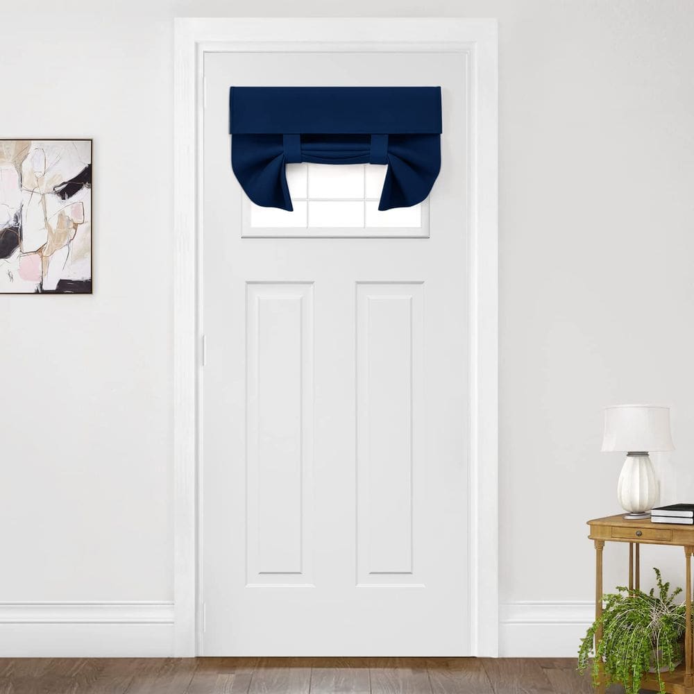 Cortinas de porta francesas Blackout HOMEIDEAS azul marinho 66x50cm