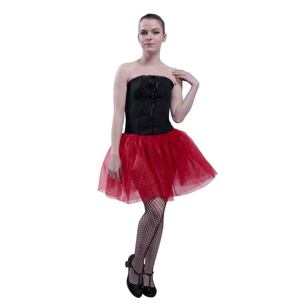 Saia tutu BellaSous Chico vermelha em estilo princesa ou estilo balé